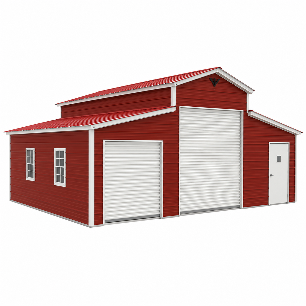 32' x 20' x 12'/8' Step Down Barn Garage