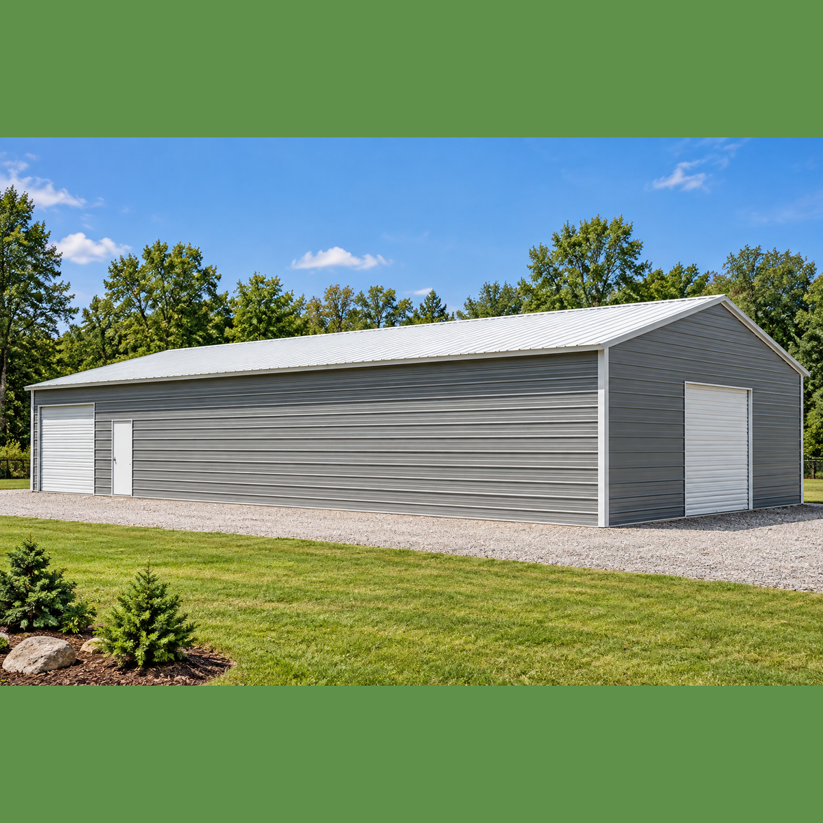 30' x 80' x 10' Vertical Roof Metal Building