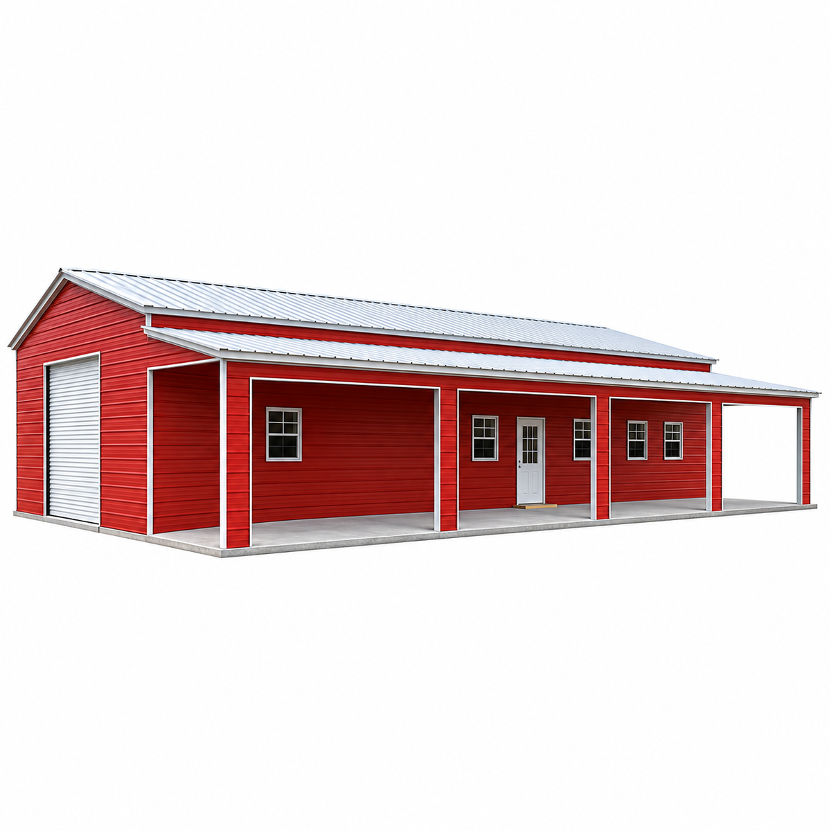 40' x 70' x 12'/9' Barndominium Shell