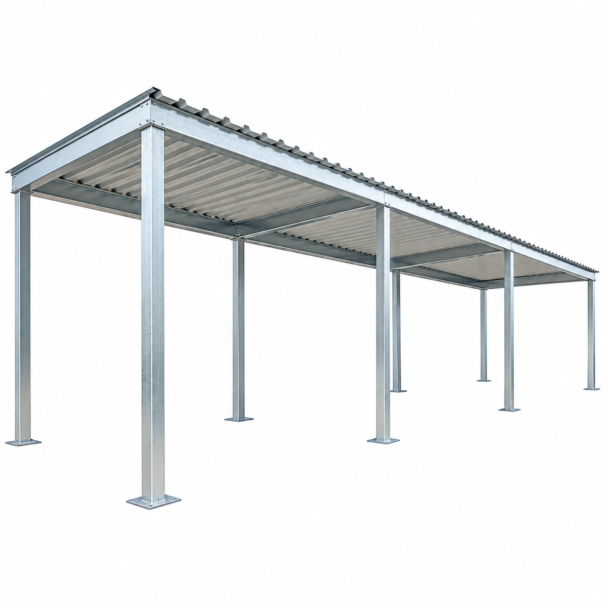 Ready Built Steel TEXAS ONLY: 12' x 40' x 8' Steel Post Frame Back Porch Patio Awning Pool Cover
