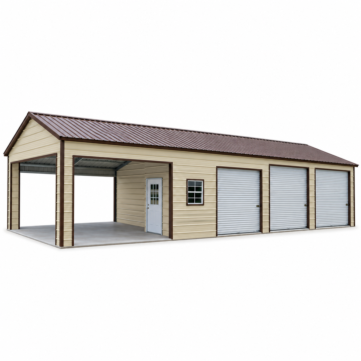 42' x 60' x 11' Garage / Pavilion / Workshop with Lean-To