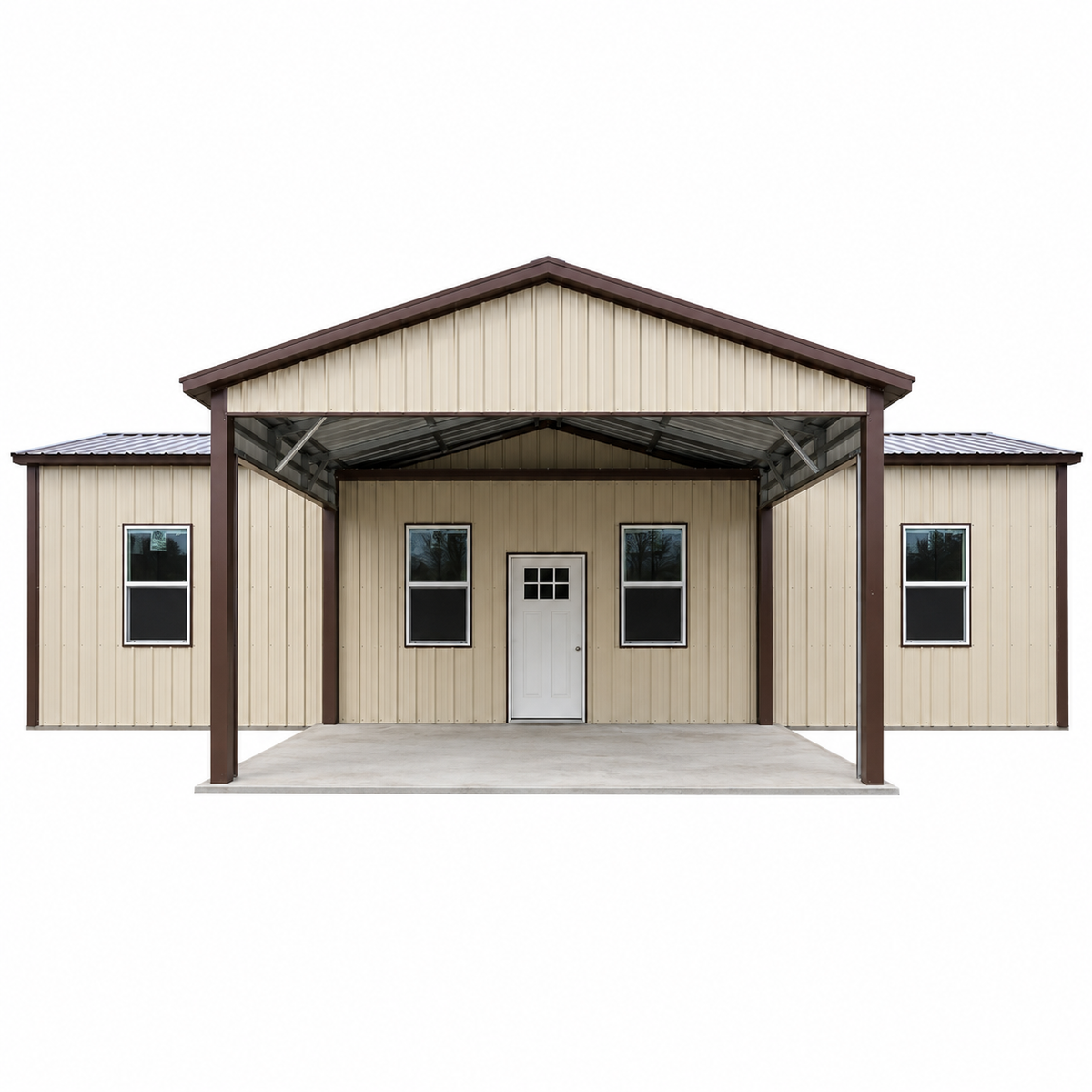 30' x 50' x 10' All Vertical Barndominium, Guest Cottage