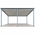 Ready Built Steel TEXAS ONLY - 20' x 25' x 10' Steel Post-Frame, Flat Roof Truss Awning Cover