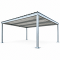 TEXAS ONLY - 22' x 20' x 8' Steel Post-Frame, Flat Roof Truss Rear Patio Awning