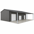 Ready Built Steel 32' x 35' x 11/9' TEXAS ONLY Steel Post-Frame Garage Workshop