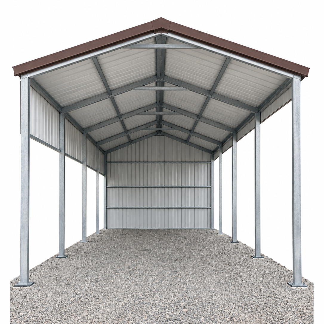 Ready Built Steel TEXAS ONLY - 18' x 45' x 12' Steel Pole Frame RV Cover Carport