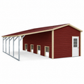 12' x 25' x 8'/6' Dog Kennel w/ whelp pen and 12' lean