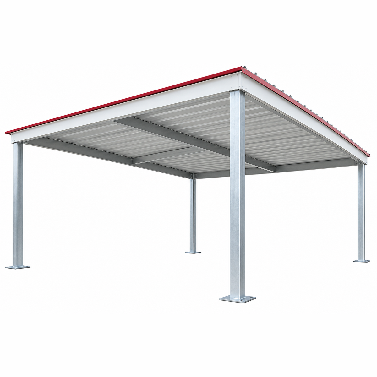 TEXAS ONLY: 12 x 15 x 8 Steel Post Frame Rear Awning Patio Cover Porch