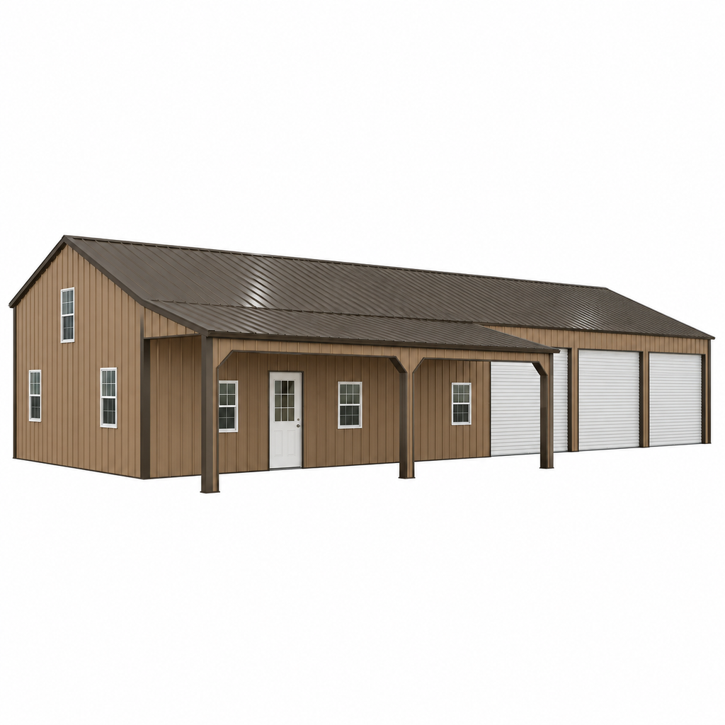 42'x75'x11' Barndo Shell with Garage