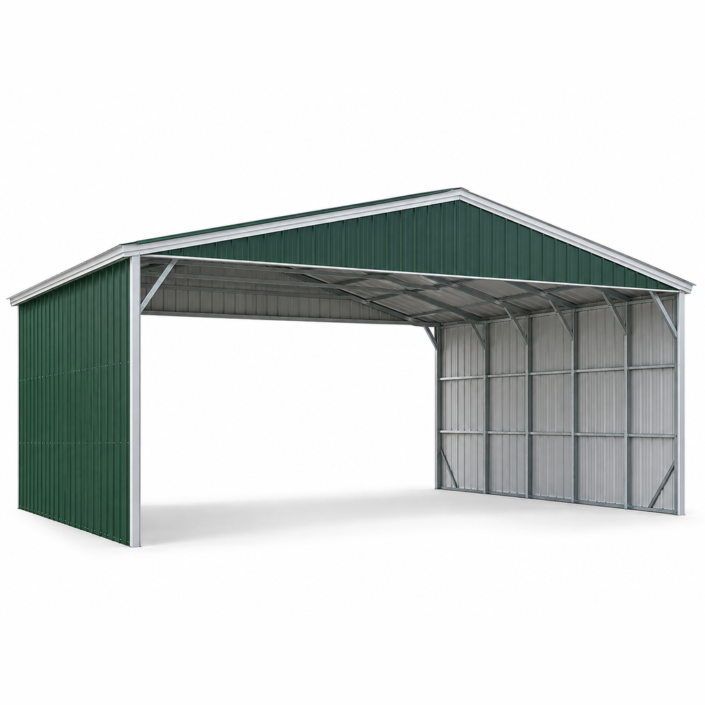 30' x 30' x 12' Vertical Roof Cover Carport