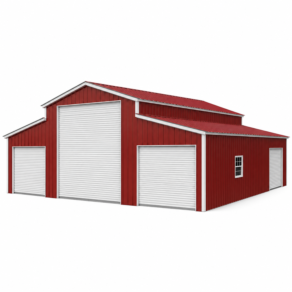 42'x40'x14'/10' Triple Wide Enclosed Barn