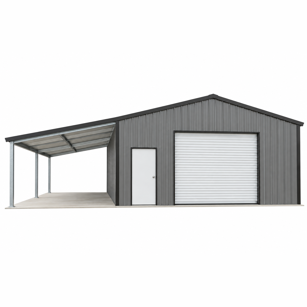 Ready Built Steel 25' x 30' x 9' TEXAS ONLY Steel Framed Pole Barn