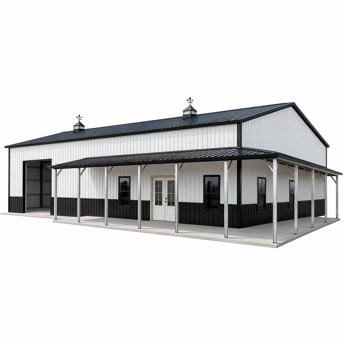 30' x 80' x 14' Barndominium with Side & Front Wra