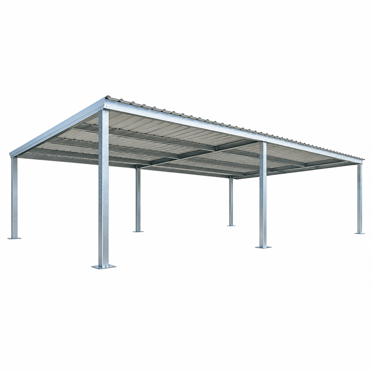 TEXAS ONLY - 15' x 35' Galvanized Steel Post Frame Mono-Slope Parking or Patio