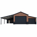 47' x 60' x 12' Triple Wide Step-Down Barn