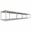 Ready Built Steel TEXAS ONLY - 15' x 70' x 10' Steel Post-Frame Porch Carport Combo