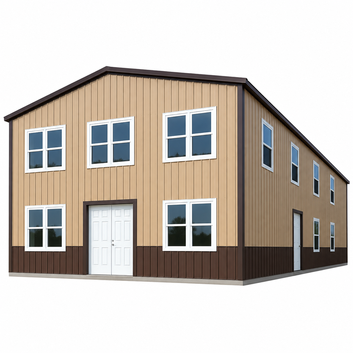 36' x 65' x 20' Two-Story Barndominium Shell Metal Building