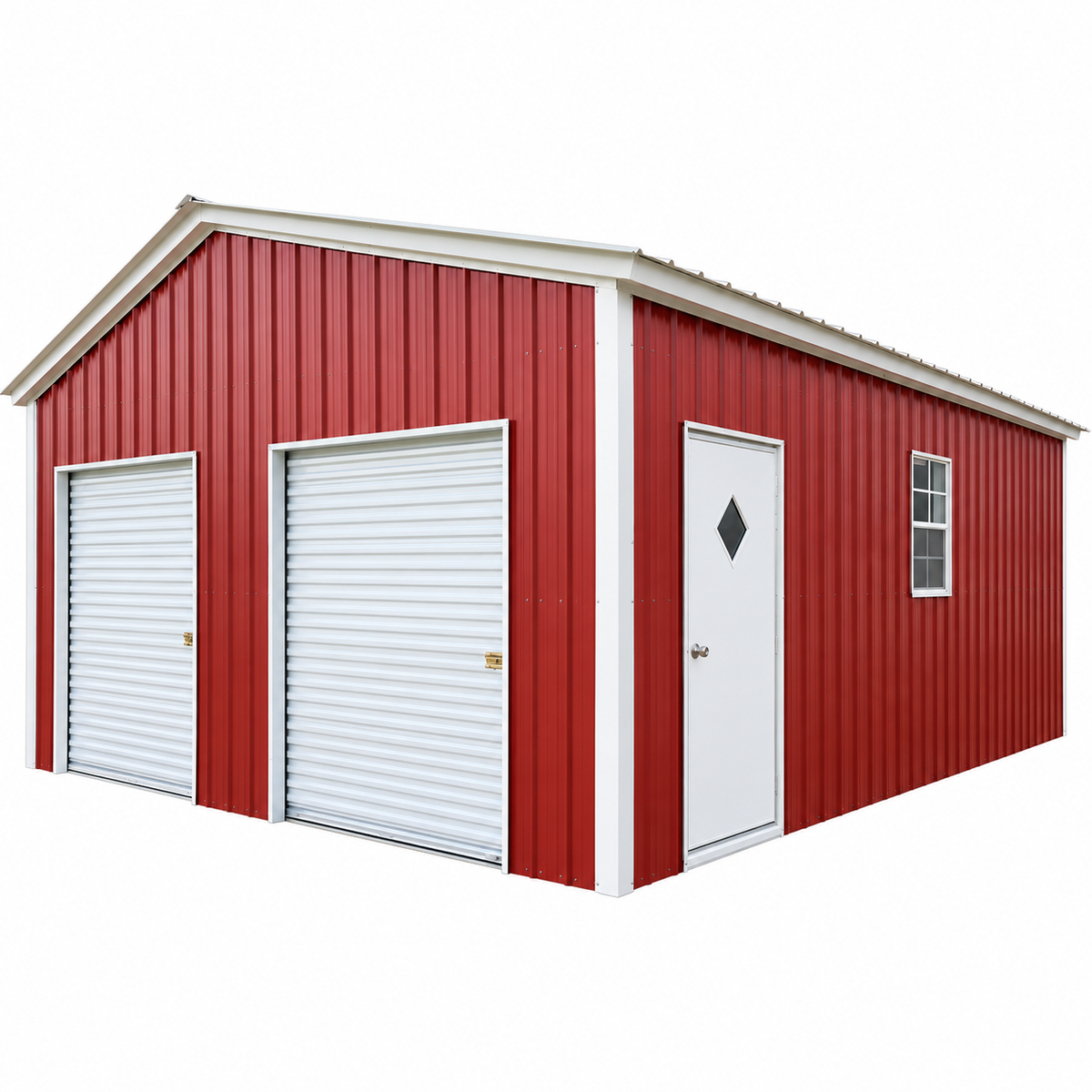 22' x 25' x 9' Three Bay All-Vertical Garage Workshop