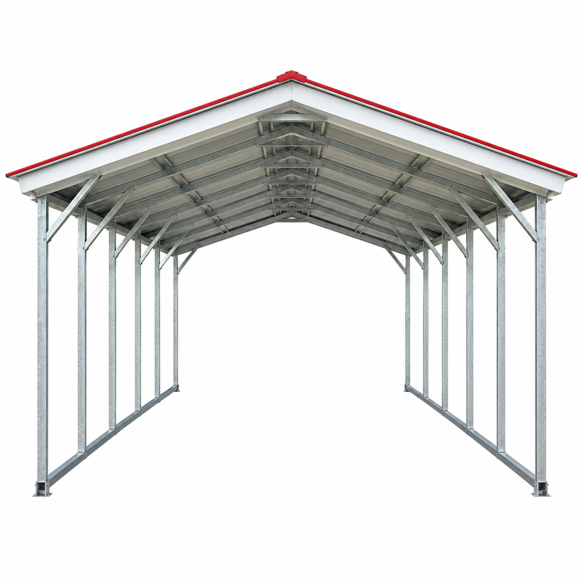 12' x 25' x 7' Vertical Roof One Car Carport