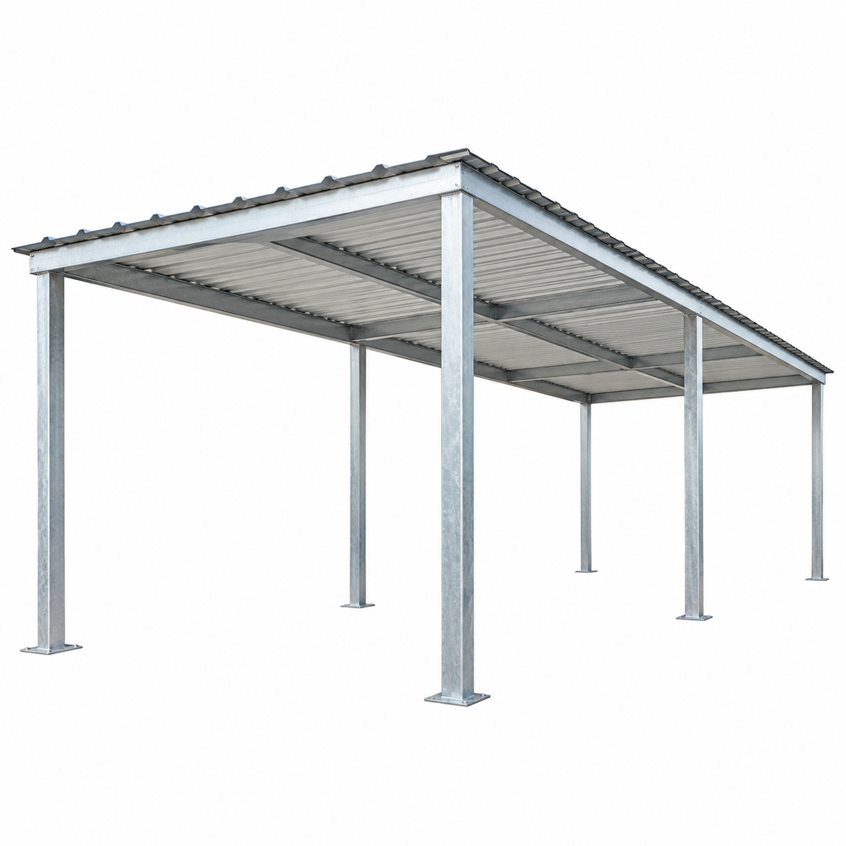 Ready Built Steel TEXAS ONLY: 10' x 30' x 8' Steel Post Frame Rear Patio Cover Awning