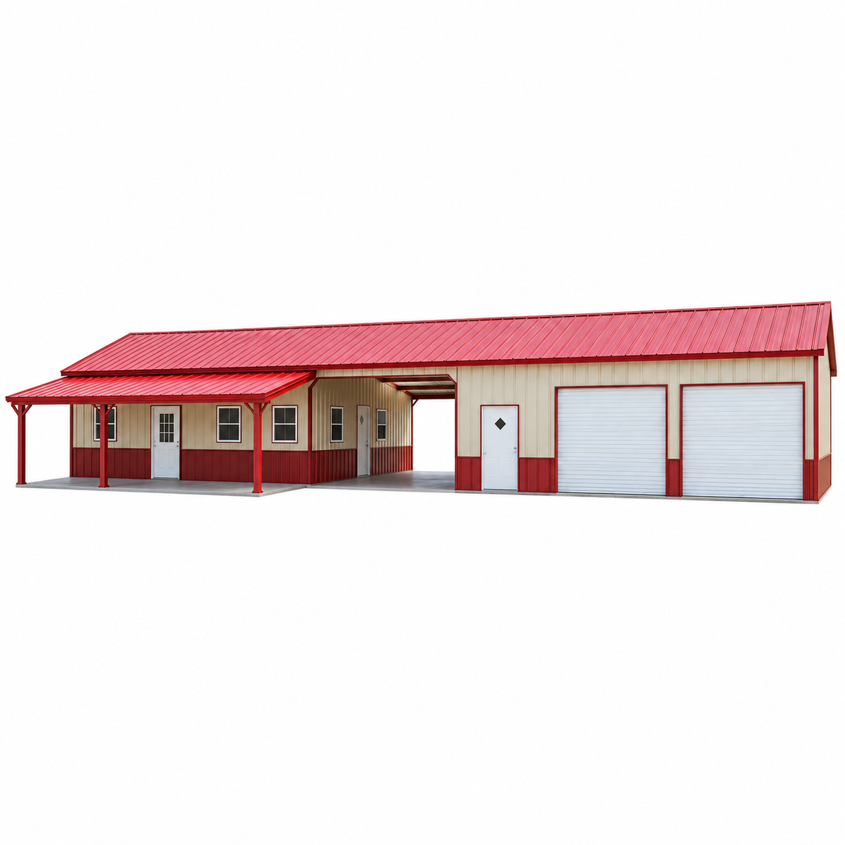 54' x 90' x 10'/8' Residential Barndo
