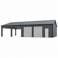 20'x50'x9' Four Car Garage Carport Combo