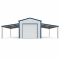 Ready Built Steel 39 x 20 x 12/8 TEXAS ONLY STEEL POST FRAME GARAGE