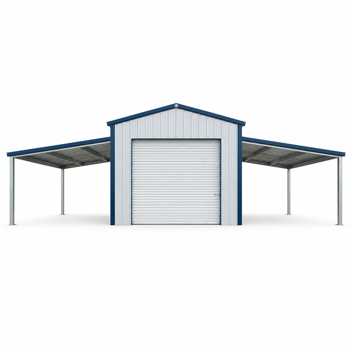 Ready Built Steel 39 x 20 x 12/8 TEXAS ONLY STEEL POST FRAME GARAGE