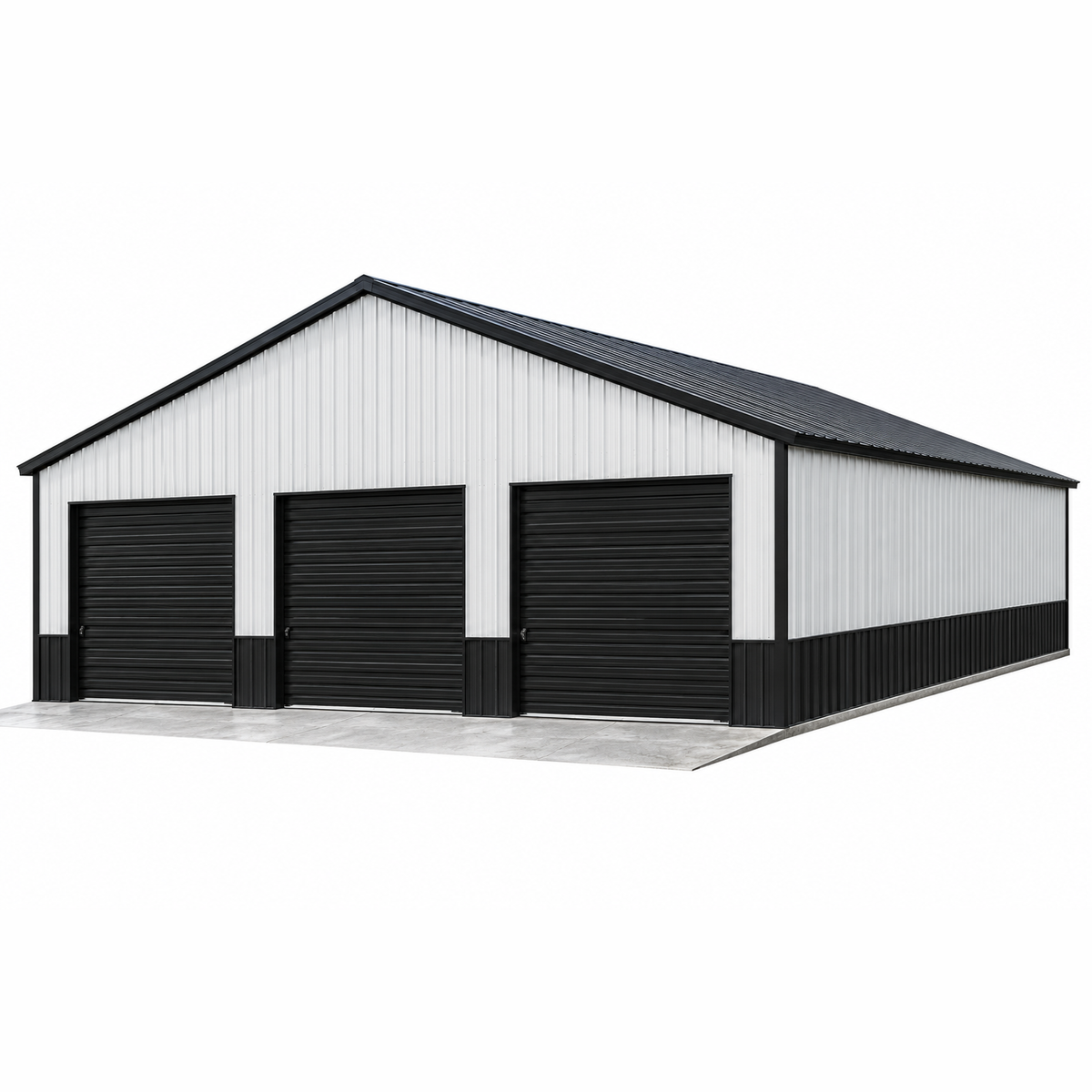 40' x 60' x 12' Three Bay Garage Workshop