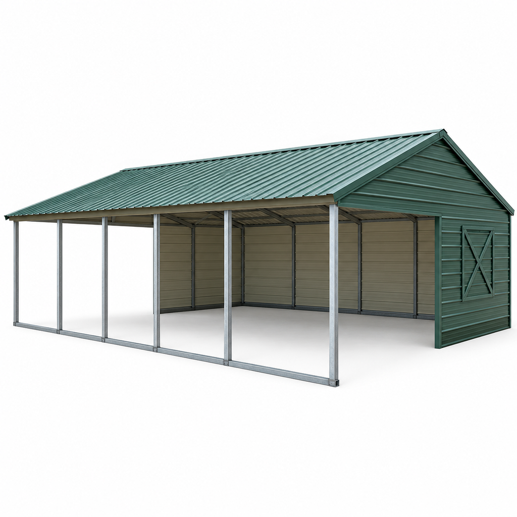 20' x 25' x 7' Vertical Roof Animal Shelter Barn