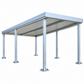 Ready Built Steel TEXAS ONLY: 16' x 30' x 8' Steel Post Frame Backyard Awning Cover