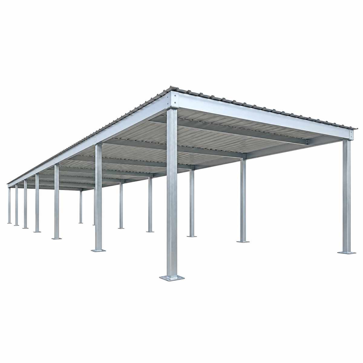 Ready Built Steel TEXAS ONLY: 15' x 50' x 8' Steel Post Frame Back Porch Awning Patio Cover