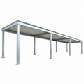 Ready Built Steel TEXAS ONLY - 10' x 30' x 9' Flat Roof Awning Cover/Carport