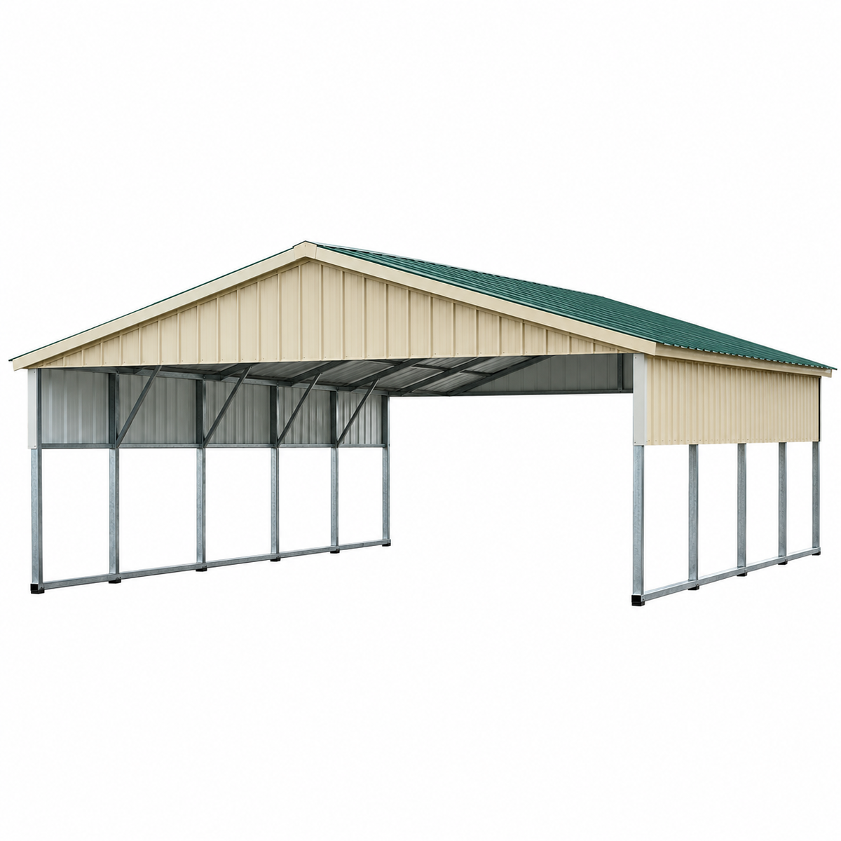 24' x 26' x 8' All Vertical Carport
