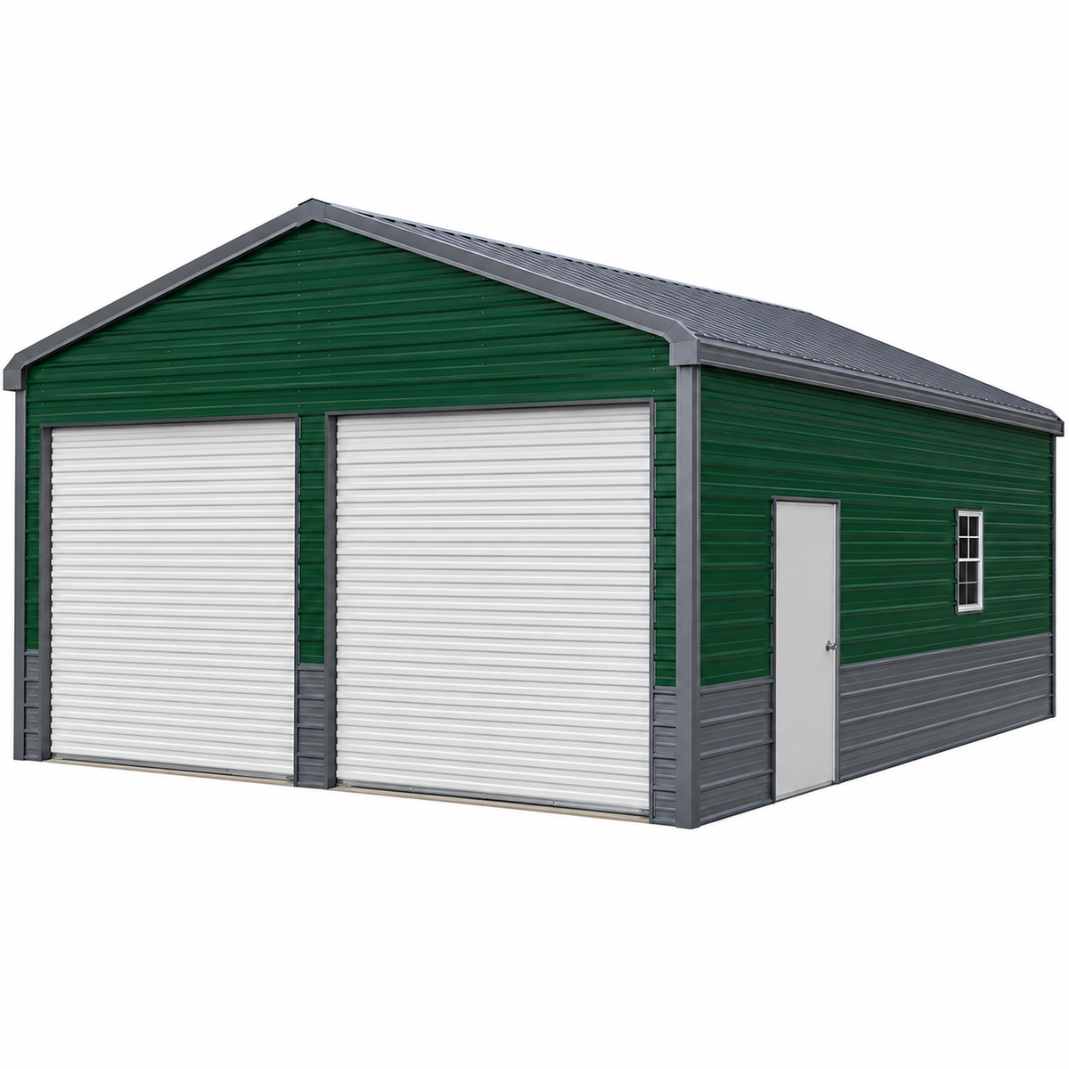 24 'x 25' x 9' Regular Roof Style Two Car Garage
