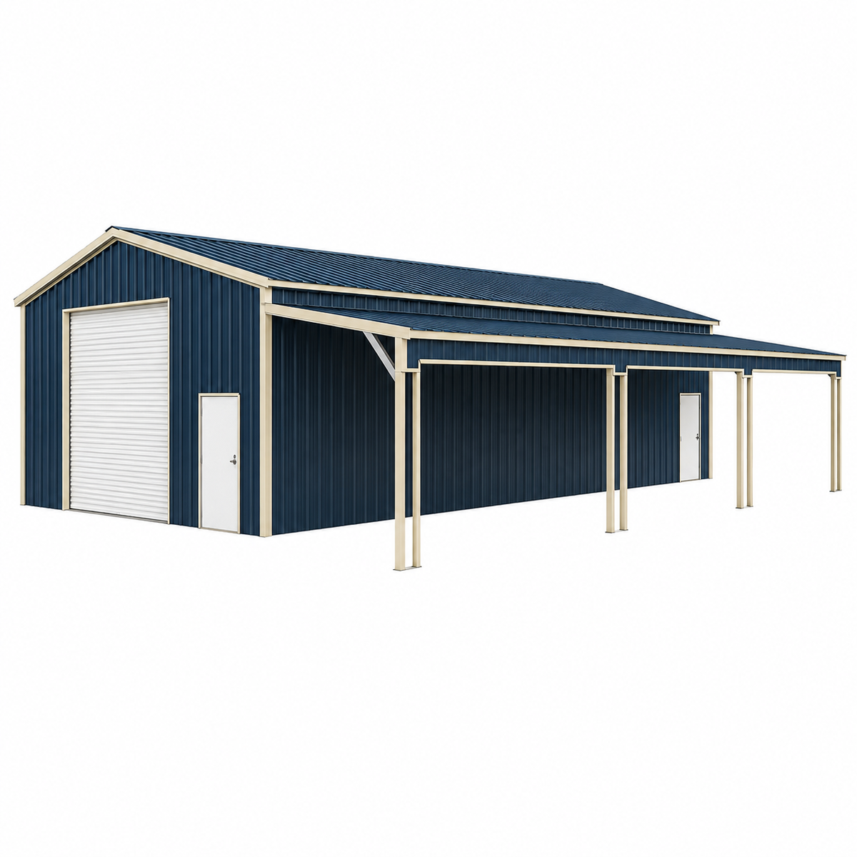 30' x 50' x 12' Plus 12' x 50' x 11' Lean-To Upgraded