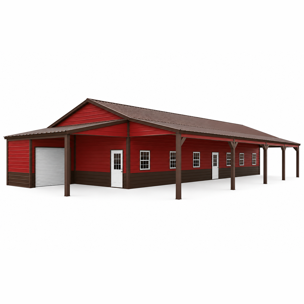 54' x 70' x 11'/8' Barndominium Shell with Framed