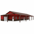 54' x 70' x 11'/8' Barndominium Shell with Framed