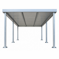 Ready Built Steel TEXAS ONLY - 10' x 30' x 9' Steel Post-Frame, Flat Roof Awning Cover