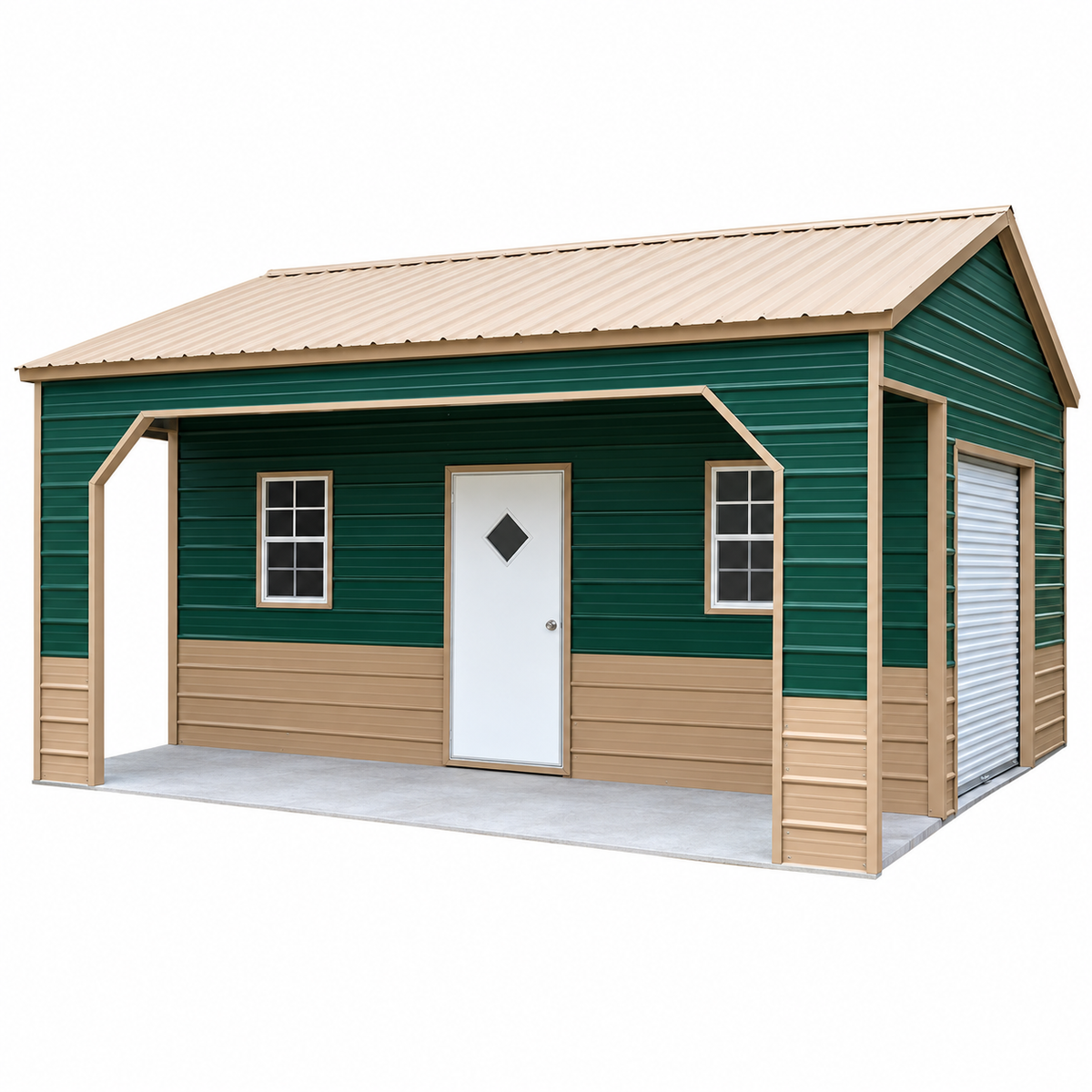20'x21'x8' Side Combo Garage Workshop