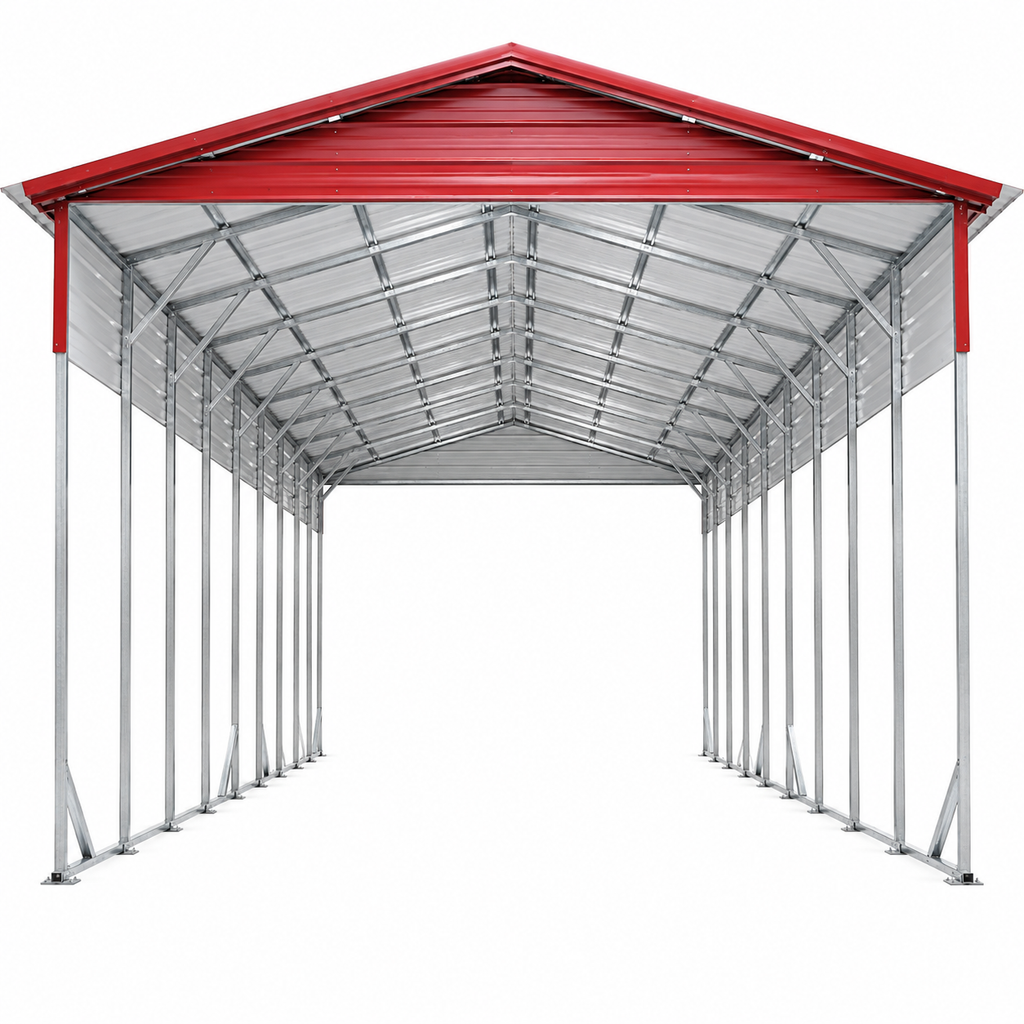 18' x 45' x 12' Vertical Roof RV Cover Carport