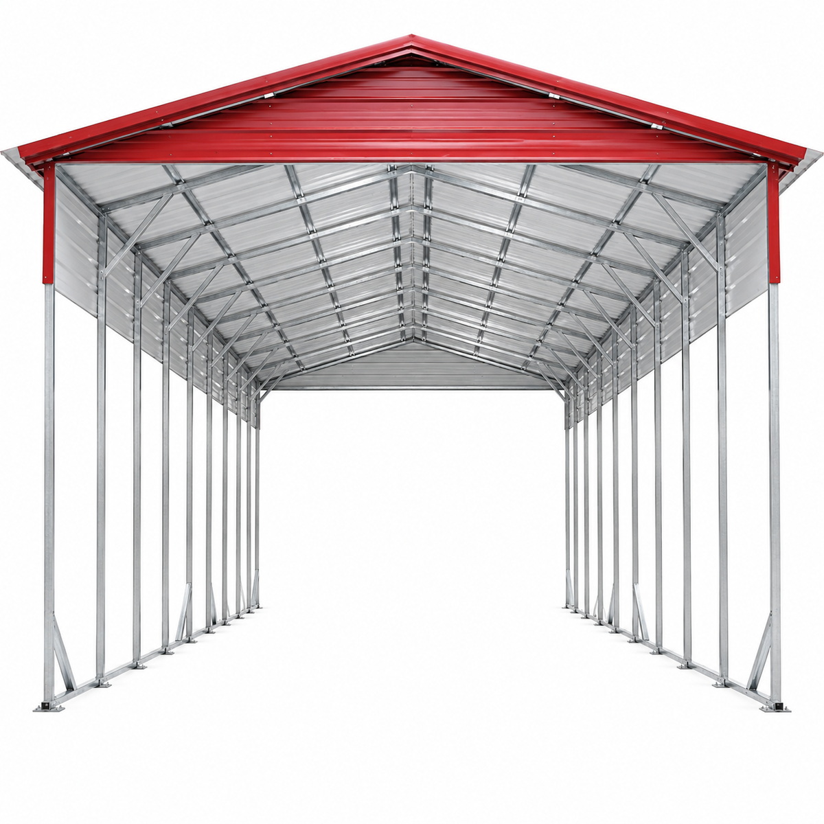 18' x 45' x 12' Vertical Roof RV Cover Carport