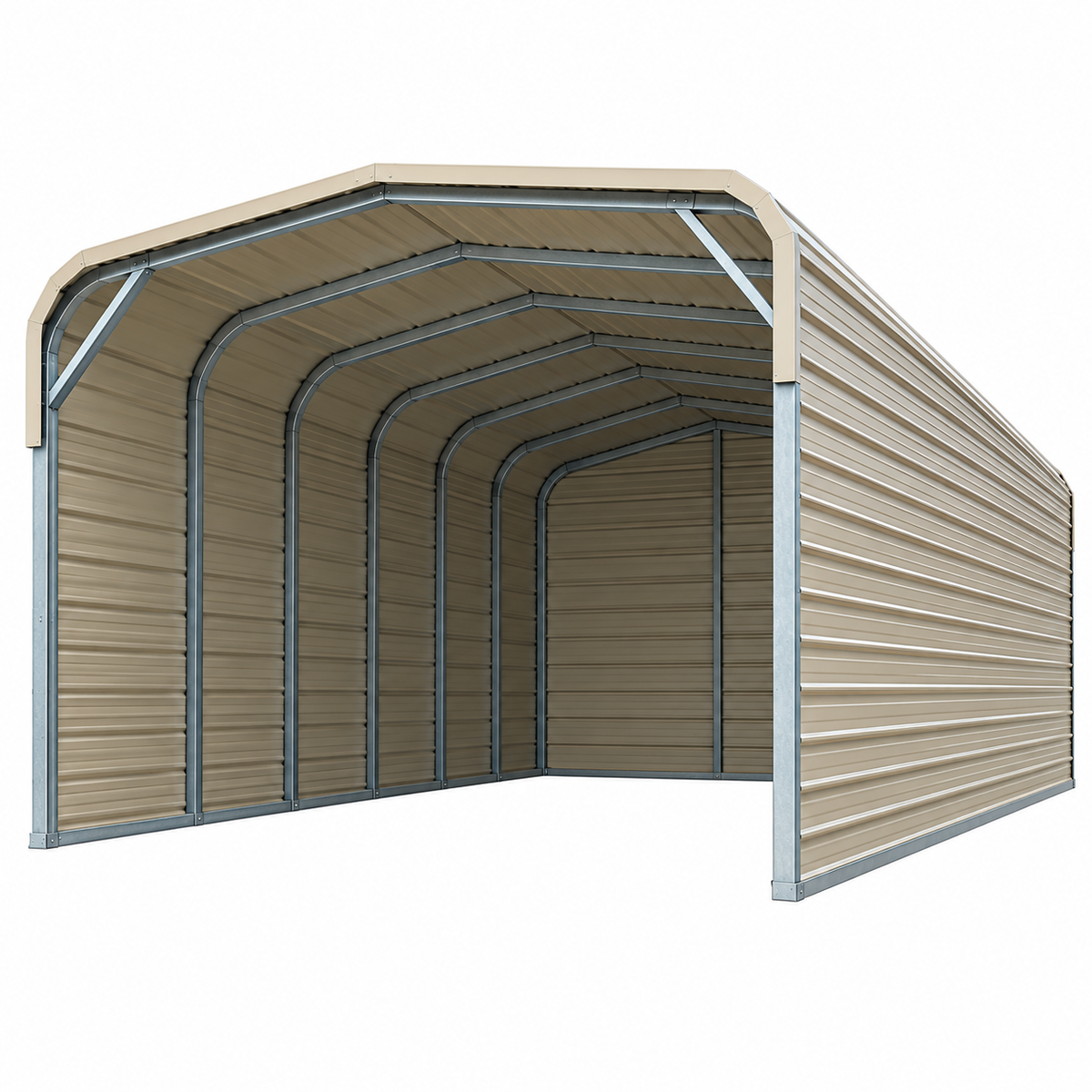 20' x 30' x 9' Three-sided Carport, Boat or Equipment Shed