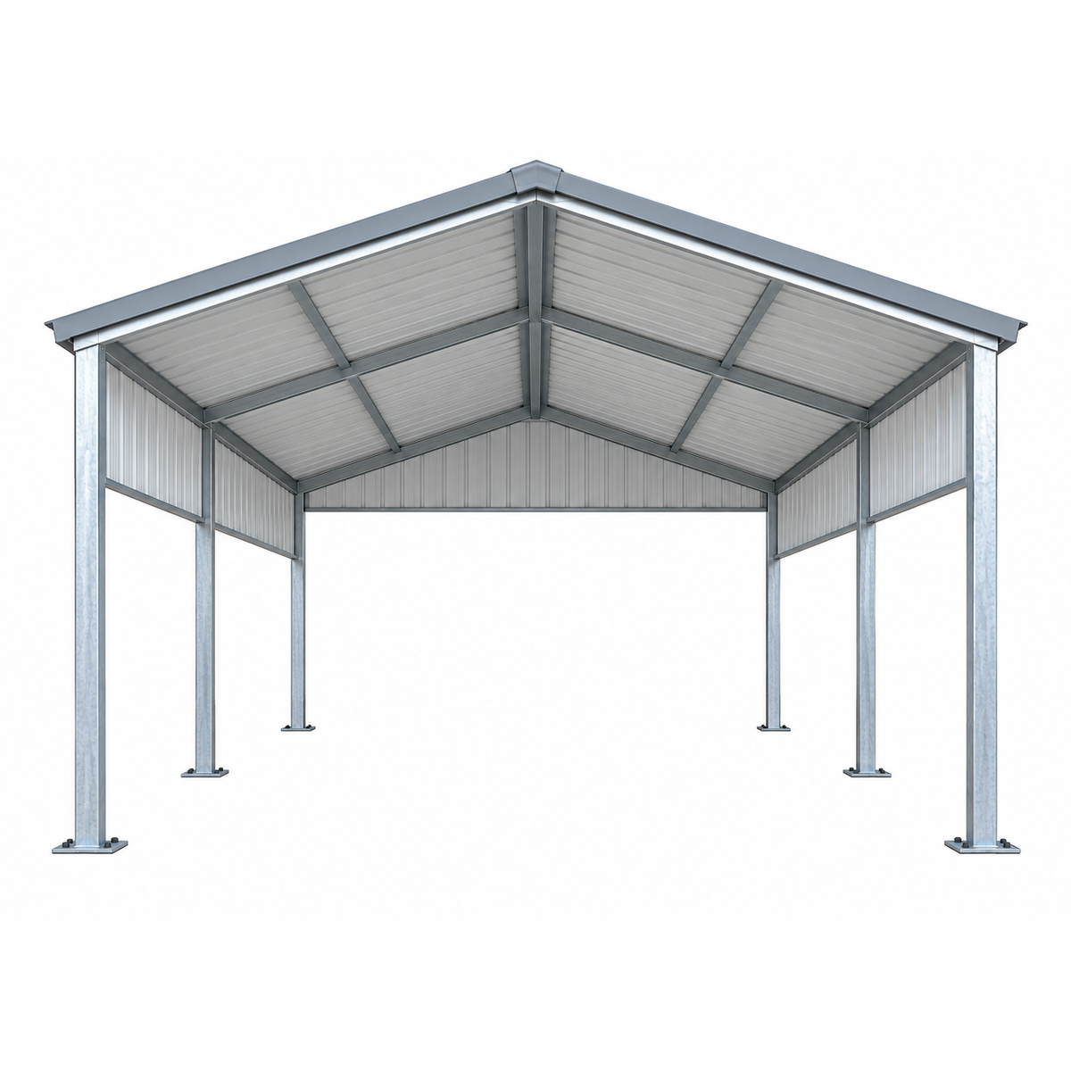 Ready Built Steel TEXAS ONLY - 14' x 30' x 10' Steel Post-Frame Boat RV Cover Carport