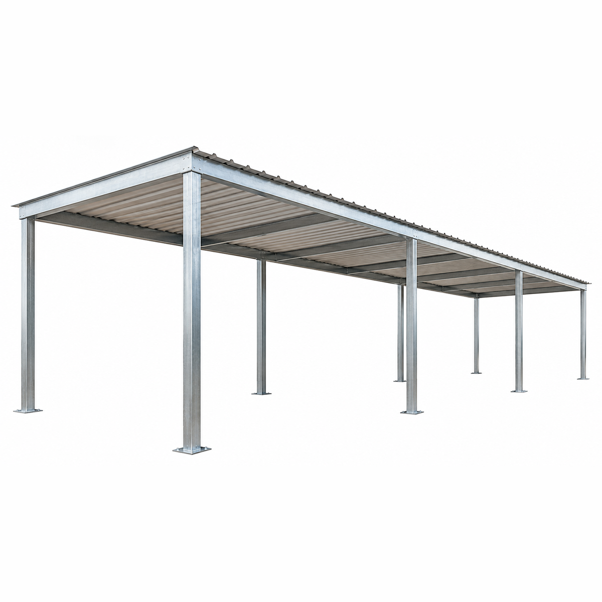 Ready Built Steel TEXAS ONLY: 12' x 45' x 9' Steel Post Frame Awning Cover