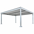 Ready Built Steel TEXAS ONLY - 20' x 20' x 8' Steel Post-Frame Flat Roof Truss Carport
