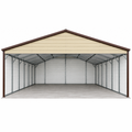 30' x 25' x 10 Three-Sides Enclosed Carport