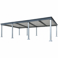 Ready Built Steel TEXAS ONLY: 20' x 45' x 8' Steel Post Frame Rear Patio Porch Cover Awning