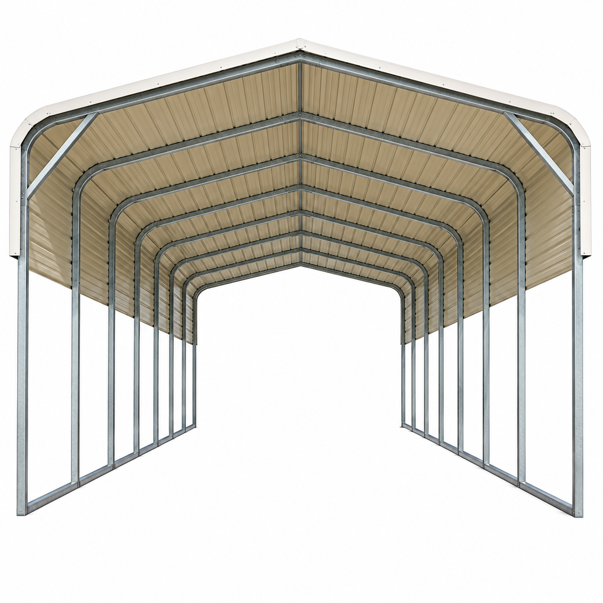 18' x 35' x 12' Regular Roof RV Cover without End Gables