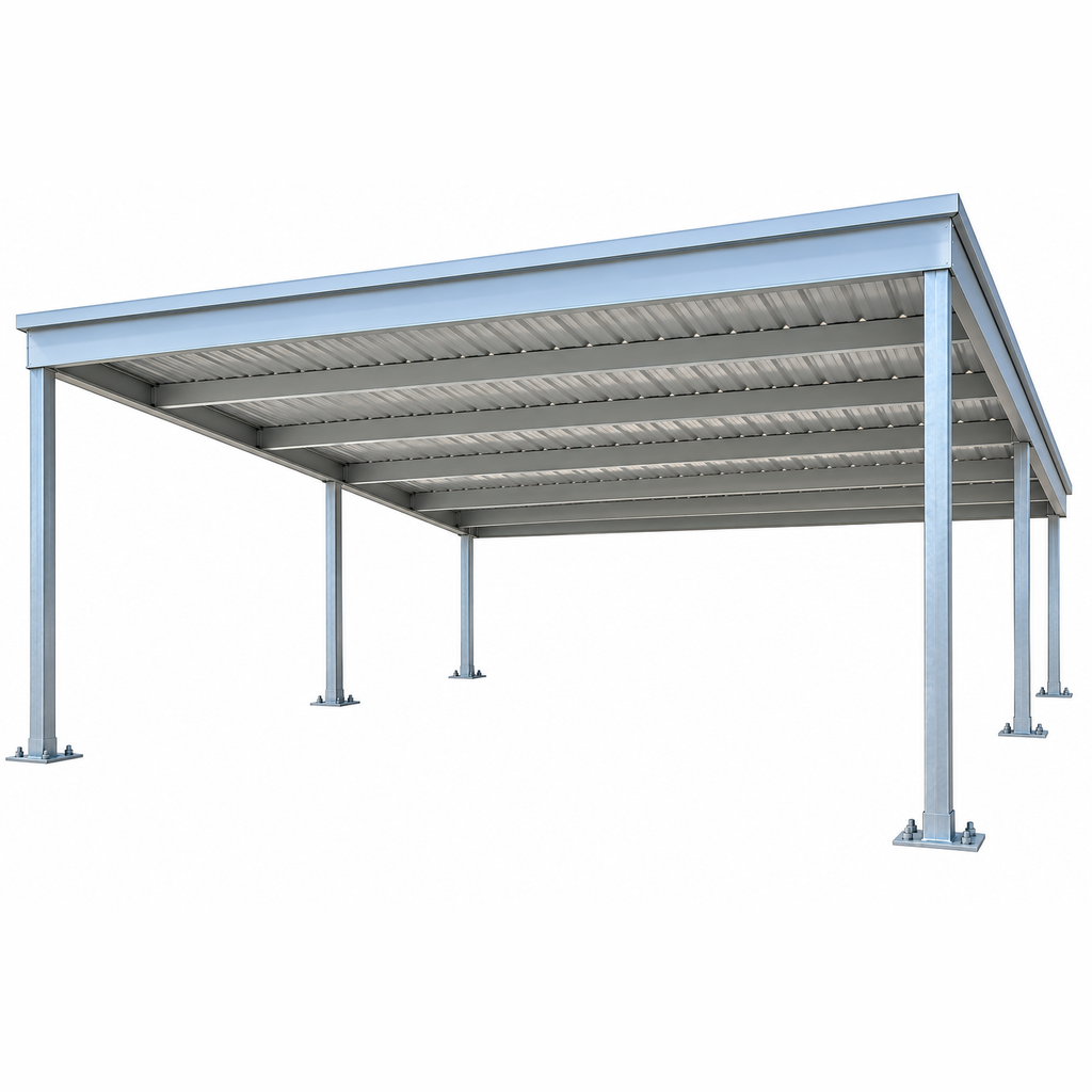 Ready Built Steel TEXAS ONLY - 24' x 30' x 8' Steel Post-Frame Carport Awning